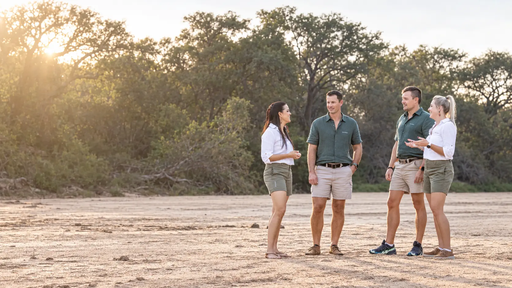 The Gravity Africa team together in the African bush